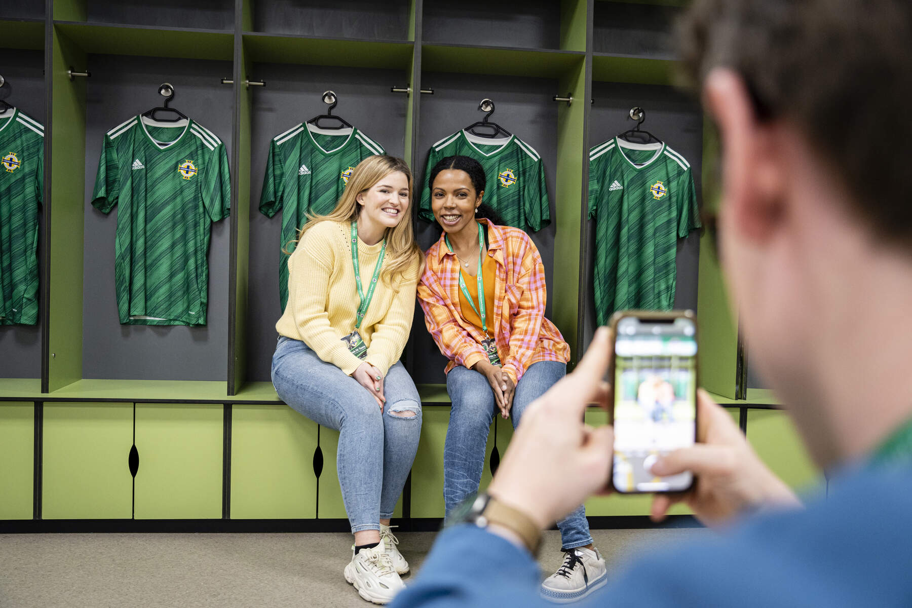 Visitors taking photos for Instagram at Windsor Park