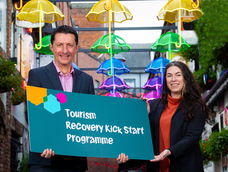 Pictured (l-r) are David Roberts, Director of Strategic Development at Tourism NI and Lesley-Ann O’Donnell, Head of Programmes at Tourism NI. 