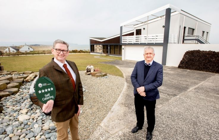 Pictured at Strand Head accommodation in Portstewart (Left-Right) is Norman McBride, Senior Quality Advisor at Tourism NI with Trevor Turkington, Owner of Strand Head.